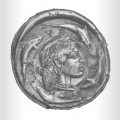"Damarateion (dritto di antica moneta di Siracusa"