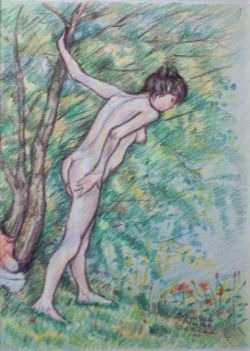 "Nudo di donna nel bosco-2006- Artista Pietro Dell