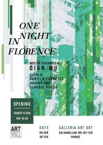 One night in florence. mostra personale di qian wu